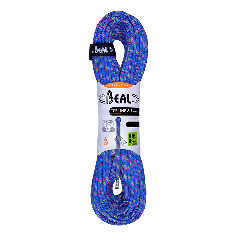 Beal Ice Line 8.1 Mm Unicore Golden Dry Climbing Rope