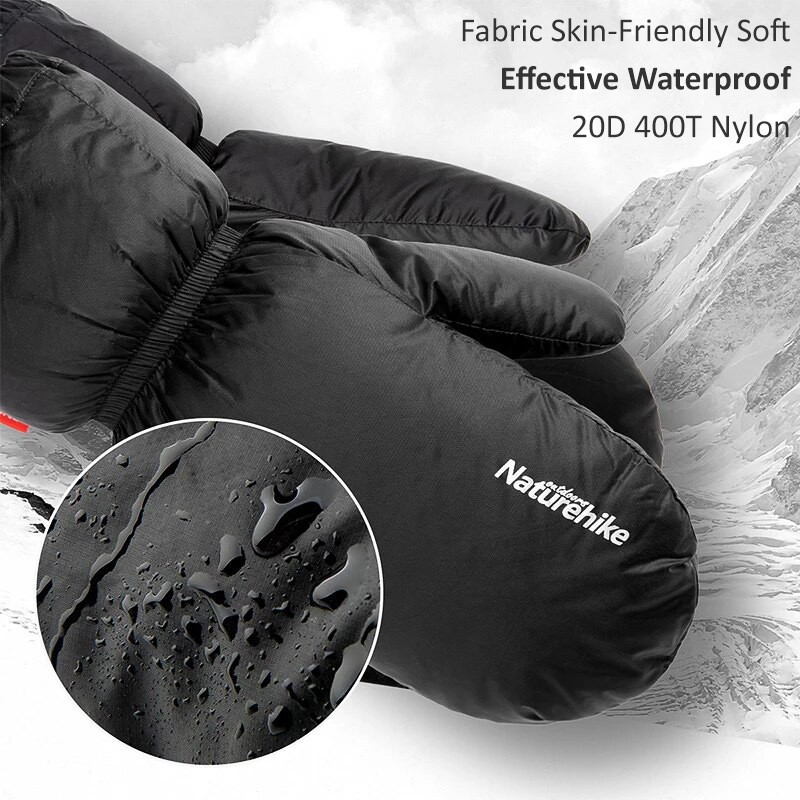 Naturehike Outdoor/Indoor Waterproof Goose Down Gloves Super Warm Winter Windproof Thermal Gloves