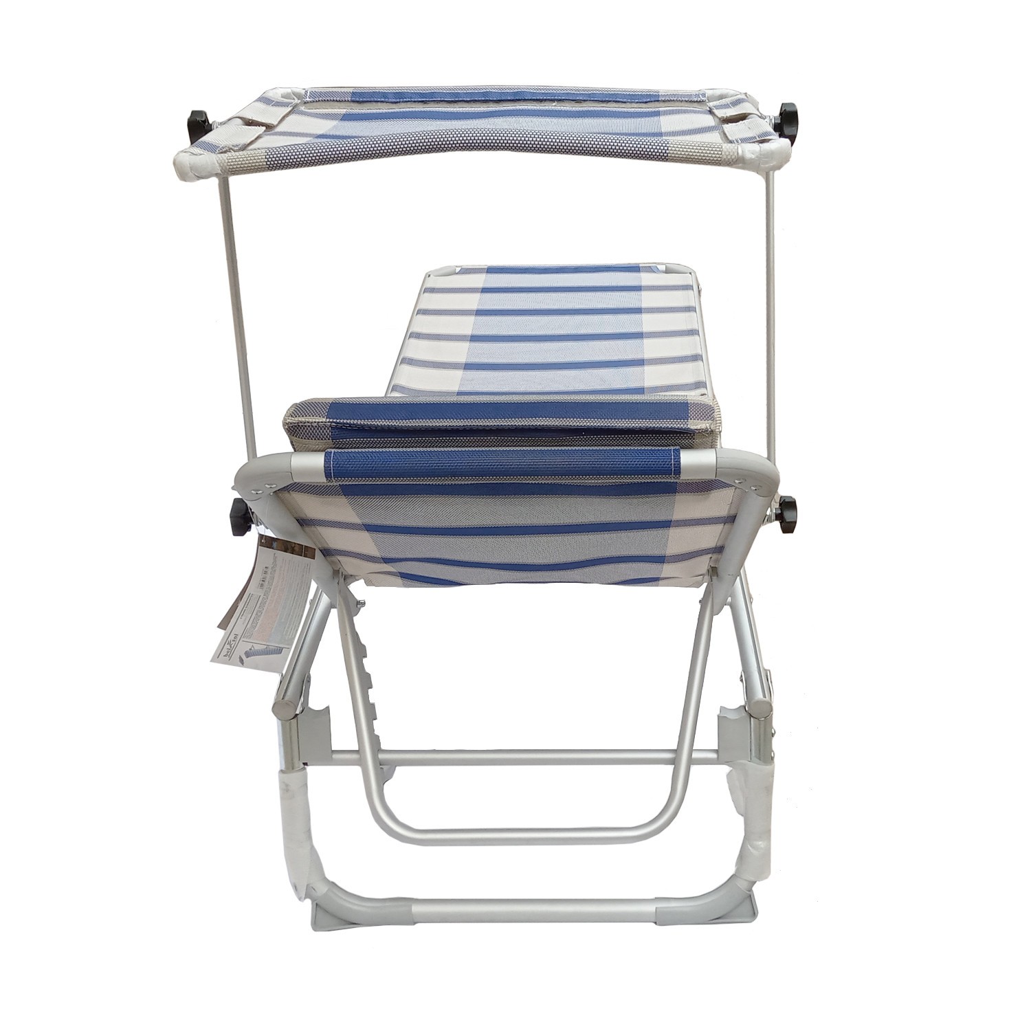 Bel-Sol Aluminium Portable 5 Way Adjustable Camping bed, Beach Chair, Lounge Chair, Relaxer Bed, with Sun Shade and Pillow