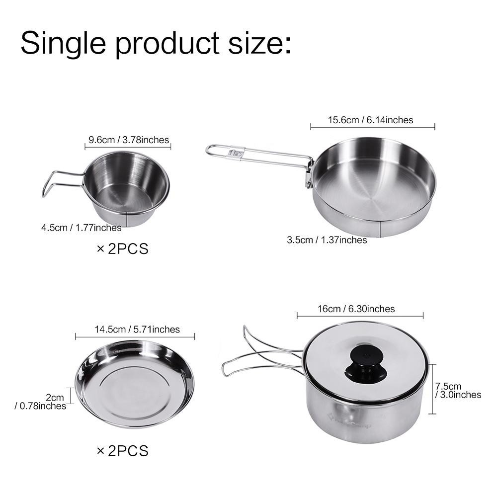 Kingcamp Stainless Steel Backpacker III Cooking Pot
