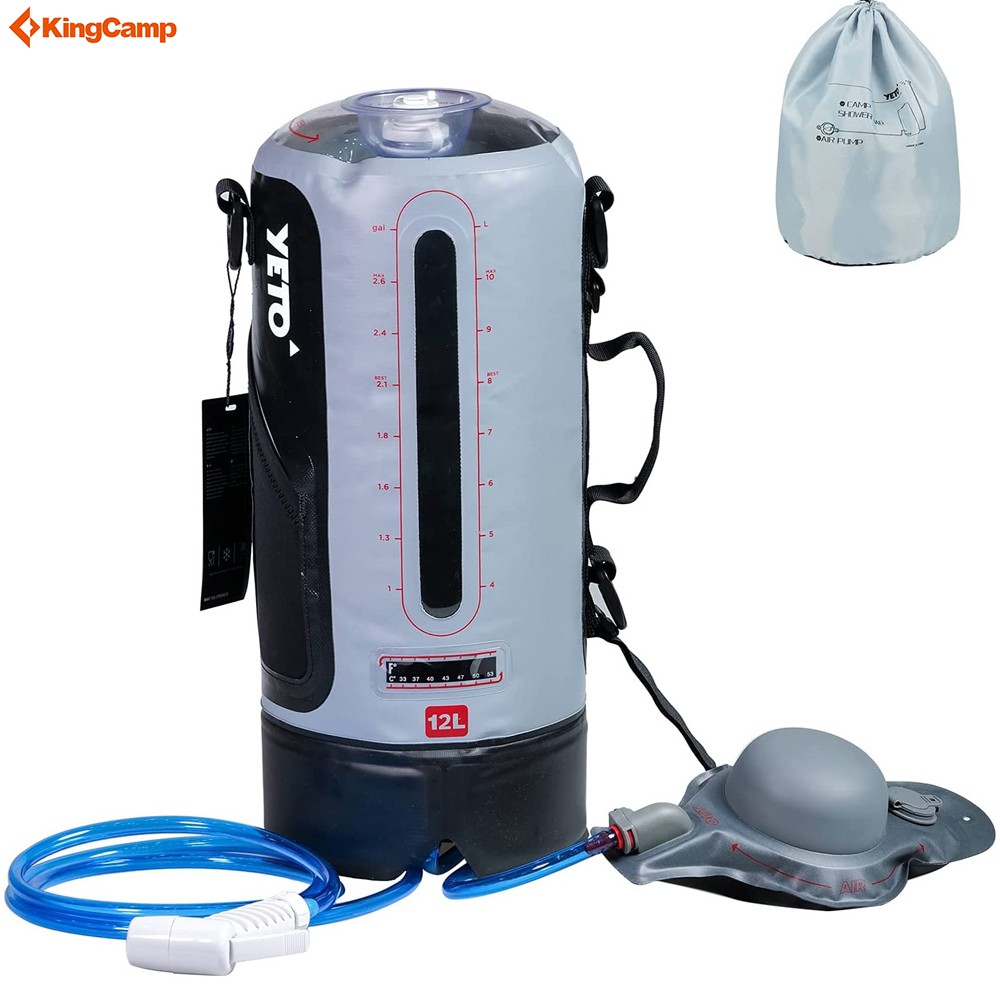 YETO Portable 12 Ltr. Outdoor Camping Shower, Shower Bag