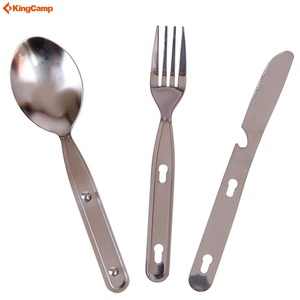 Kingcamp 3 In 1 Stainless Steel Mess Kit