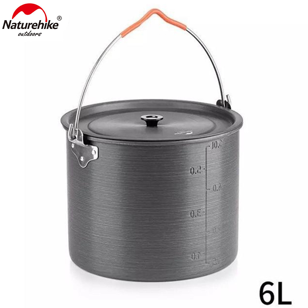 Naturehike 6 L Aluminum Alloy Hanging Pot for Camping Hiking Campfire Picnic