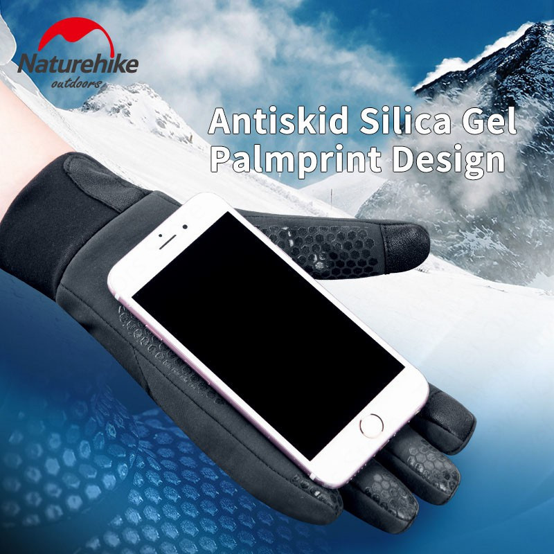 Naturehike Outdoor Sunscreen Anti-UV Elasticity Non-Slip Breathable Touch Screen Full Finger Gloves For Hiking Cycling
