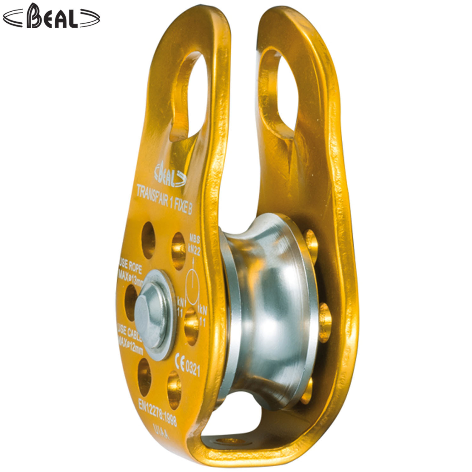 Beal Transf Air Fixe B Pulley With Ball Bearings & Fixed Side Plates