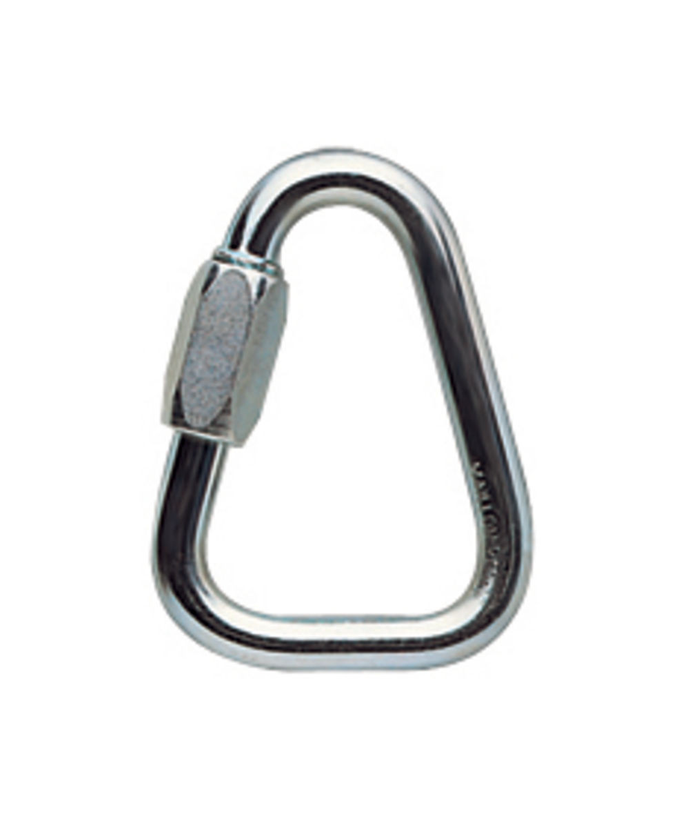 Petzl Delta N 10 Screwlink - Triangular Quick Link for Climbing Anchors