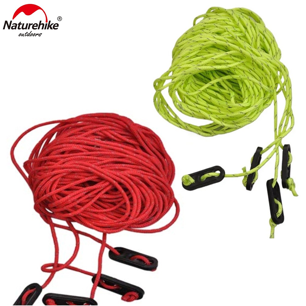 Naturehike Outdoor Camping Tent Reflective Rope Set 4 x 4m NH15A001-G, Guy Line Cord Paracord